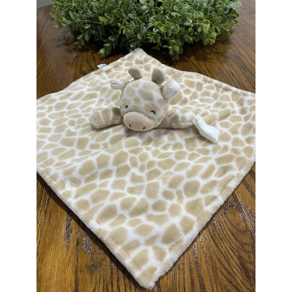 Carters‎ Giraffe Lovey Security Blanket Pacifier Holder Beige Soft Plush Toy